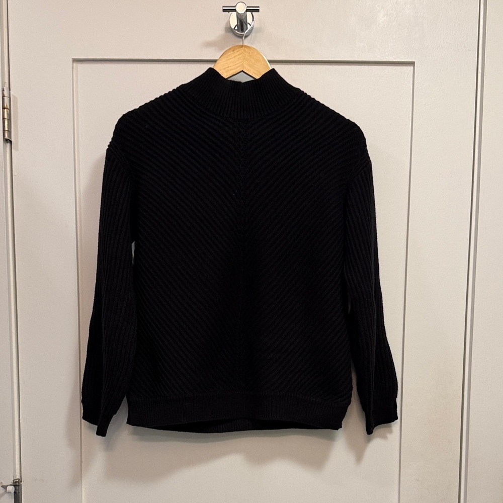 Marine Layer Black Mockneck Sweater